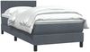 vidaXL Boxspringbett mit Matratze Dunkelgrau 80x220 cm Samt 3316426 Bild 4