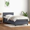 vidaXL Boxspringbett mit Matratze Dunkelgrau 80x220 cm Samt 3316426 Bild 3