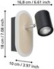 Eglo LED Wandleuchte Rimbocchi 1x6W, 750 lm, 3000K, warmweiß, schwarz Bild 4