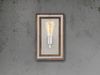 Rustikale LED Wandleuchte aus Holz und Metall, Höhe 32cm Bild 3