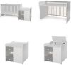 Lorelli Babybett, Jugendbett 3 in 1 Mini Max umbaubar, für 2 Kinder gleichzeitig weiß dunkelgrau Bild 4
