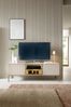 Bettso 'SENTINO' RTV-Schrank mit LED-Beleuchtung, Holzwerkstoff Kaschmir, 56x39x154 cm Bild 2