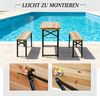 3-teiliges Balkonmöbel-Set, Gartenmöbel-Set, Terrassenmöbel-Set, grau Bild 5