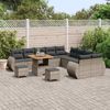 vidaXL Garten-Sofa-Set mit Kissen mit Speicher 13 pcs Grau 3363883 Bild 3