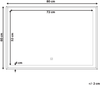 Badspiegel mit LED-Beleuchtung rechteckig 80x60 cm ARGENS Bild 2
