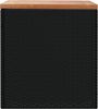 vidaXL Gartentruhe Schwarz 110x50x54 cm Poly Rattan Akazienholz 365955 Bild 5