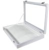 Yudu Schmuckkasten Schmucklade Schmuckkasten Schaukasten mit Glasdeckel Weiss Bild 3