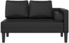 vidaXL Chaiselongue mit Kissen Schwarz Kunstleder, 116,5 x 62 x 57,5 cm Bild 3
