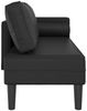 vidaXL Chaiselongue mit Kissen Schwarz Kunstleder, 116,5 x 62 x 57,5 cm Bild 4