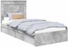 vidaXL Aufbewahrungsbett Beton Grau 90 x 190 cm Holzwerkstoff 3410271 Bild 2