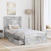 vidaXL Aufbewahrungsbett Beton Grau 90 x 190 cm Holzwerkstoff 3410271 Bild 3