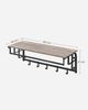 Vasagle Wandgarderobe mit Ablage, Wandregal, mit 5 abnehmbaren Haken, wandmontiertes Hängeregal mit Hängestange, für Flur, Schlafzimmer und Wohnzimmer, greige-schwarz von Songmics LCR102B02 Bild 5