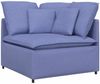 vidaXL Modulares Sofa mit Kissen Stoff Jeansblau 3321247 Bild 3
