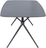 BARI Esstisch 100x240, Platte Sintered Stone Dunkelgrau, Gestell stativ Alu antrazit Bild 3