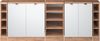Dachschrägenschrank-Set Rion Weiß Riffel 210 cm 5er Set Schrankkorpuss 60 cm Tiefe Vicco Bild 4