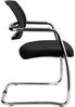 Besucherstuhl Freischwinger 2er Set, Schwarz Bild 3