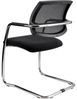 Besucherstuhl Freischwinger 2er Set, Schwarz Bild 2