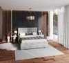 FDM Polsterbett Bettrahmen Bettgestell 90x200, 120x200, 140x200, 160x200, 180x200cm (MADE IN EU - mit hochwertigem Velours Bezug, Bettrahmen, Bett, Optional mit Matratze bestellbar, mit großen gepolsterten Kopfteil, mit Bettkasten zum aufklappen), Meta... Bild 2