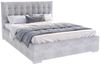 FDM Polsterbett Bettrahmen Bettgestell 90x200, 120x200, 140x200, 160x200, 180x200cm (MADE IN EU - mit hochwertigem Velours Bezug, Bettrahmen, Bett, Optional mit Matratze bestellbar, mit großen gepolsterten Kopfteil, mit Bettkasten zum aufklappen), Meta... Bild 3