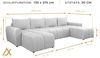 AX LIVING Ecksofas groß Ferrande 317 cm – Sofa schwarz mit Schlaffunktion & Struktur Bild 4