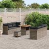 vidaXL Garten-Sofa-Set 9 pcs Grau Poly-Rattan 3361438 Bild 3