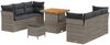 vidaXL Garten-Sofa-Set 9 pcs Grau Poly-Rattan 3361438 Bild 2