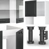 Eckküche R-Line Anthrazit Landhaus/Weiß 247 x 237 cm, AP Marmor Vicco Bild 5