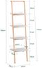 SoBuy HSTR02-K-HG Bücherregal, MDF, Lackiert, Helle Eiche, 44 x 170 x 39 cm Bild 3
