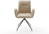 Esszimmerstuhl Vinja-Flex Mikrofaser Beige Vintage Kreuzgestell konisch Schwarz Bild 2