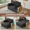 Schlafsofa 2-Sitzer mit Bettfunktion, Rückenkissen, Regal, Getränkehalter, Seitentasche, Type-C und USB, 140x160 cm, Chenille Bild 5