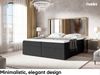MEBLINI Boxspringbett LIONEL 180x200 cm mit Bettkasten - H3/Schwarz Webstoff Polsterbett - Doppelbett mit Topper & Bonellfederkern-Matratze Bild 4