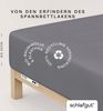 Schlafgut 'PURE BOXSPRING' Spannbettlaken, Jersey-Elasthan, Gummizug: rundum, (1 Stück), Bio-Baumwolle, für Matratzen bis 40 cm Höhe, Gray Mid, M 120x200cm - 130x220cm Bild 3