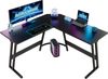 GUNJI Eckschreibtisch L-förm Computertisch Schreibtisch Gamer Tish 130*130*74cm (Schreibtisch,130CM Computertisch L Form, PC Tisch,mit Monitorständer) Bild 5