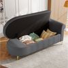 MODFU Chaiselongue Multifunktionale Chaiselongue 134 x 64 x 70 cm, Teddyplüsch, Wellenförmige Rückenlehne, hochdichter Sitzkissen 1 Teile, Inkl. Lenden- & Nackenkissen, Stauraum integriert Bild 4
