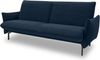 DOMO. collection Sofa 700 003, 2-Sitzer Liege, Rechteckig, Schlaffunktion, Füße mit Filzgleitern, 2er Couch, Polstergarnitur, 234 x 95 x 102 cm (BxTxH), blau Bild 3