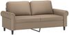 vidaXL 3-tlg. Sofagarnitur mit Kissen Cappuccino-Braun Kunstleder 3202159 Bild 4