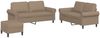 vidaXL 3-tlg. Sofagarnitur mit Kissen Cappuccino-Braun Kunstleder 3202159 Bild 2