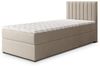 Masseno Boxbett BRESEL 100x200 cm mit Bonell Matratze und Topper, Einzelbett, Jugendbett, Polsterbett mit Kopfteil, Boxspringbett Bild 2
