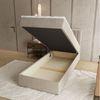 Masseno Boxbett BRESEL 100x200 cm mit Bonell Matratze und Topper, Einzelbett, Jugendbett, Polsterbett mit Kopfteil, Boxspringbett Bild 4