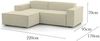 Dmora Sofa mit Halbinsel Alhoa, modulares 2-Sitzer-Sofa mit linker Halbinsel, Stoffsofa, 100 % Made in Italy, 220 x 170 x 70 cm, Beige Bild 3