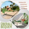 KESSER® Hängematte HILL mit Gestell Kissen Doppelhängematte für 2 Personen-Stabiler Rahmen -200kg Belastbarkeit Indoor & Outdoor XXL Hängesessel Doppel Mehrpersonen Garten Pool Balkon Terrasse Khaki Bild 5