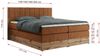 Boxspringbett BELLISSIMO KING, Doppelbett mit Multipocket-Matratze, Polsterbett mit Kopfstütze - 200 x 200 cm - Orange Stoff - H3 Bild 5