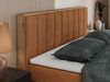 Boxspringbett BELLISSIMO KING, Doppelbett mit Multipocket-Matratze, Polsterbett mit Kopfstütze - 200 x 200 cm - Orange Stoff - H3 Bild 3