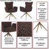 2er-Set Esszimmerstuhl HWC-N11, Stuhl, drehbar Auto-Return Stoff Bouclé 350g/m² Öko-Tex ~ hellgrau, Beine dunkelgrau Bild 2