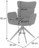 2er-Set Esszimmerstuhl HWC-N11, Stuhl, drehbar Auto-Return Stoff Bouclé 350g/m² Öko-Tex ~ hellgrau, Beine dunkelgrau Bild 3