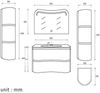 Homeline Badezimmer-Set Bad Möbelset Lady Schwarz oder Weiß Hochglanz 90 cm, (Badezimmer set, 5-St, 5 Teilig) Bild 4