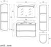 Homeline Badezimmer-Set Bad Möbelset Lady Schwarz oder Weiß Hochglanz 90 cm, (Badezimmer set, 5-St, 5 Teilig) Bild 3