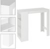 ML-DESIGN Bartisch Bistrotisch mit 3 Ablageflächen aus Holz Bartheke Küchenthe, Küchenbar Weiß Küchenbartisch Bartresen Schreibtisch Loungetisch Bild 3