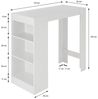 ML-DESIGN Bartisch Bistrotisch mit 3 Ablageflächen aus Holz Bartheke Küchenthe, Küchenbar Weiß Küchenbartisch Bartresen Schreibtisch Loungetisch Bild 4