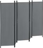 Raumteiler Huesca 5-teilig 250x171 cm Dunkelgrau en. casa Bild 2